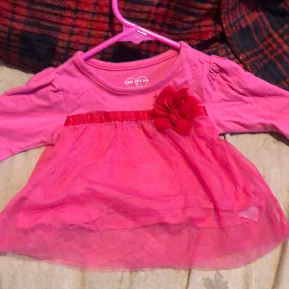 Pink baby long sleeve shirt
